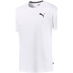 Puma Ess Small Logo Tee White Cat S. Białe koszulki męskie Puma, s, bez wzorów, bez kołnierzyka, bez rękawów. W wyprzedaży za 59,00 zł.