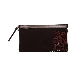 Kopertówki damskie: Kopertówka w kolorze brązowym – (S)23 x (W)13 x (G)4 cm