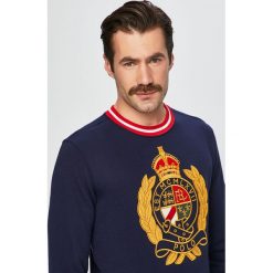 Polo Ralph Lauren - Bluza. Niebieskie bluzy męskie Polo Ralph Lauren, s, z nadrukiem, z bawełny, z okrągłym kołnierzem, bez rękawów, bez kaptura. W wyprzedaży za 579,90 zł.