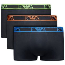 Komplet 3 par bokserek Emporio Armani Underwear 111357 9P715 21320. Czarne bokserki męskie Emporio Armani Underwear, bez wzorów, z elastanu. W wyprzedaży za 149,00 zł.