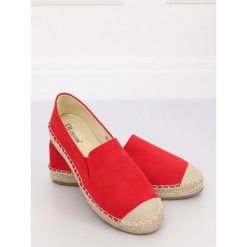 Espadryle damskie czerwone MARGOT. Czerwone espadryle damskie FunKee.pl, bez wzorów, z tkaniny, bez obcasa. Za 85,99 zł.