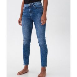 Jeansy high waist skinny z bawełny organicznej - Niebieski. Niebieskie jeansy damskie House, bez wzorów, z bawełny, z podwyższonym stanem. Za 119,99 zł.
