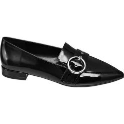 Lordsy damskie Catwalk czarne. Czarne lordsy damskie Catwalk, z materiału, bez obcasa, na obcasie. Za 62,00 zł.