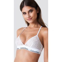 Stroje dwuczęściowe damskie: Calvin Klein Góra bikini Triangle Lace – White