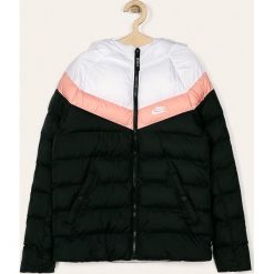 Nike Kids - Kurtka dziecięca 122-170 cm. Niebieskie kurtki chłopięce Nike Kids, bez wzorów, z poliesteru, krótkie, z kapturem. Za 329,90 zł.
