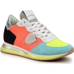 Sneakersy PHILIPPE MODEL - Trpx TZLD RP05 Neon Pop/Coral/Mint. Pomarańczowe półbuty damskie Philippe Model, na co dzień, bez wzorów, ze skóry, bez obcasa, na płaskiej podeszwie, bez zapięcia. Za 1159,00 zł.