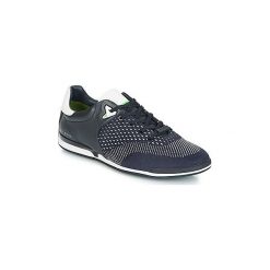 Buty BOSS Athleisure SATURN LOWP ACT. Niebieskie trampki męskie marki BOSS Athleisure, bez wzorów, bez zapięcia. Za 599,20 zł.