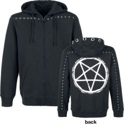 Gothicana by EMP Mask Of Sanity Bluza z kapturem rozpinana czarny. Czarne bluzy męskie marki Gothicana by EMP, s, z nadrukiem, z kapturem, bez rękawów, z kapturem. Za 199,90 zł.