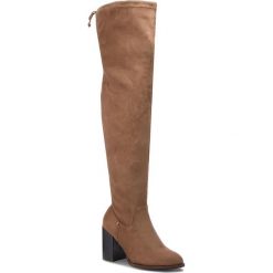 Muszkieterki BIG STAR - BB274533 Beige. Brązowe buty zimowe damskie BIG STAR, z materiału. Za 239,00 zł.