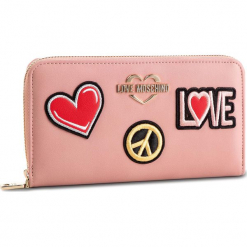 Duży Portfel Damski LOVE MOSCHINO - JC5604PP17LJ0600 Rosa. Różowe portfele damskie marki Love Moschino, ze skóry ekologicznej. Za 429,00 zł.