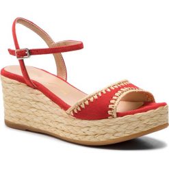 Espadryle UNISA - Kisses Ks Passion. Czerwone espadryle damskie Unisa, bez wzorów, z zamszu, bez obcasa, na obcasie. W wyprzedaży za 299,00 zł.