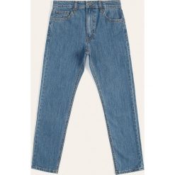 Tommy Hilfiger - Jeansy dziecięce 152-176 cm. Niebieskie spodnie chłopięce TOMMY HILFIGER, z aplikacjami, z elastanu. Za 299,90 zł.