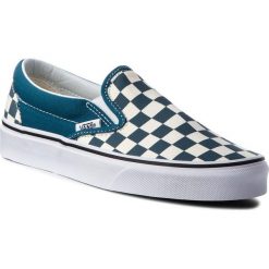 Tenisówki VANS - Classic Slip-On VN0A38F7U78 (Checkboard) Corsair/Tr. Niebieskie półbuty damskie Vans, bez wzorów, z gumy, bez zapięcia. W wyprzedaży za 219,00 zł.