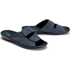 ADANEX DIK13 DIANA 23051 GR/CZ granat/czarny, kapcie, klapki damskie. Czarne kapcie damskie Adanex, bez wzorów, bez obcasa. Za 46,90 zł.