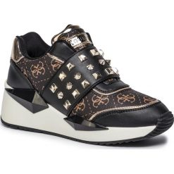 Sneakersy GUESS - Tinsel FL8TIL FAL12 BLACK/BROWN. Czarne półbuty damskie Guess, ze skóry ekologicznej. W wyprzedaży za 419,00 zł.