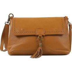 Torebki klasyczne damskie: Skórzana torebka „Amber” w kolorze brązowym – 26 x 15 x 8,5 cm