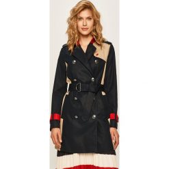Tommy Hilfiger - Trencz Tommy Icons. Czarne kurtki damskie TOMMY HILFIGER, w paski, z bawełny. Za 1499,00 zł.