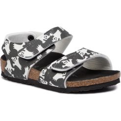 Sandały BIRKENSTOCK - Palu Kids Bs 1014758 Night Glow Ghost Black. Szare sandały chłopięce Birkenstock, ze skóry ekologicznej, bez zapięcia. W wyprzedaży za 179,00 zł.