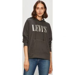 Levi's - Bluza. Szare bluzy damskie Levi's®, s, z nadrukiem, z bawełny, bez rękawów, z kapturem. Za 279,90 zł.