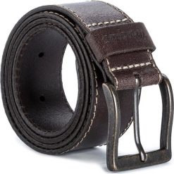 Pasek Męski WRANGLER - Stitched Belt W0081US85 85 Brown. Pomarańczowe paski męskie marki Wrangler, w paski, ze skóry. Za 109,00 zł.
