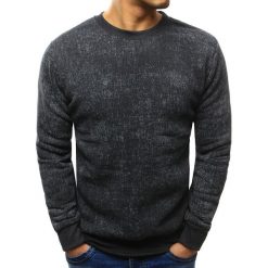 Bluzy męskie: Bluza męska z nadrukiem antracytowa (bx3412)