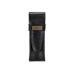 SKÓRZANE ETUI NA PIÓRO/PIÓRNIK SOLIER SA12 CZARNY. Czarne etui męskie Solier, ze skóry. Za 39,00 zł.
