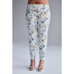 Spodnie cygaretki w kwiatki duże rozmiary OVERSIZE PLUS SIZE WIOSNA. Spodnie damskie Moda Size Plus Iwanek, na lato, s, w paski, z bawełny, wspinaczkowe. Za 135,90 zł.