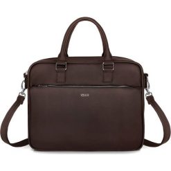 TORBA MĘSKA NA RAMIĘ CIEMNY BRĄZ. Torby męskie skórzane Solier, w paski, z jeansu, biznesowe. Za 239,00 zł.
