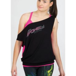 Bluzki sportowe damskie: Spokey Koszulka fitness Puff czarna r. uniwersalny (839538)
