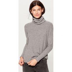 Miękki sweter z golfem - Szary. Szare golfy damskie Mohito, l. Za 79,99 zł.