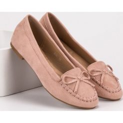 RÓŻOWE MOKASYNY Z KOKARDKĄ. Różowe mokasyny damskie SMALL SWAN. Za 52,90 zł.