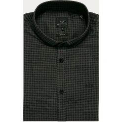 Armani Exchange - Koszula. Czarne koszule męskie Armani Exchange, s, bez wzorów, z bawełny, casualowe, button down, z długim rękawem. Za 419,90 zł.