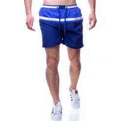 Krótkie spodenki męskie niebieskie Recea. Niebieskie spodenki i szorty męskie Recea, xl, bez wzorów, z poliesteru, krótkie. Za 19,99 zł.