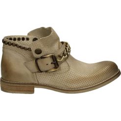 Botki damskie na zamek: Botki - B312 GRI CREM
