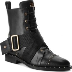Botki ELISABETTA FRANCHI - SA-17S-86E2-V530 Nero 110. Czarne buty zimowe damskie marki Elisabetta Franchi, z materiału, na obcasie. Za 2699,00 zł.