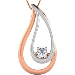 Pozłacany naszyjnik z zawieszką z diamentem - dł. 40 cm. Żółte naszyjniki damskie Vittoria Jewels, z diamentem, srebrne. W wyprzedaży za 199,95 zł.