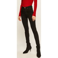 Answear - Jeansy. Czarne jeansy damskie ANSWEAR, s, z podwyższonym stanem. W wyprzedaży za 89,90 zł.