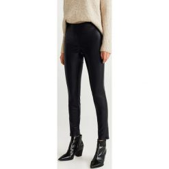 Mango - Spodnie Londonpu. Czarne spodnie damskie Mango, xl, bez wzorów, ze skóry, casualowe. Za 119,90 zł.