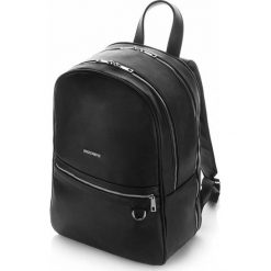 Plecak męski na laptopa Brodrene VP01 czarny. Czarne plecaki męskie Brødrene, bez wzorów, ze skóry, eleganckie. Za 285,00 zł.
