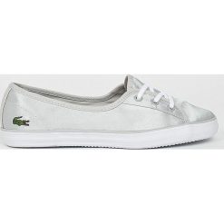 Lacoste - Tenisówki. Szare tenisówki damskie marki Lacoste, z materiału, na sznurówki. W wyprzedaży za 259,90 zł.