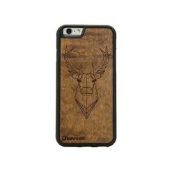 IPhone 6/6S Drewniane etui Jeleń. Brązowe etui damskie marki Bewood, z lakierowanej skóry. Za 109,00 zł.