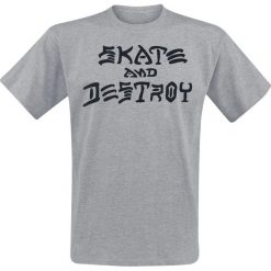 Thrasher Skate and Destroy T-Shirt odcienie szarego. Szare t-shirty męskie Thrasher, l, bez wzorów, bez kołnierzyka. Za 121,90 zł.