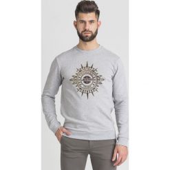 BLUZA Trussardi Jeans. Szare bluzy męskie m, z aplikacjami, z bawełny, z okrągłym kołnierzem. Za 204,50 zł.