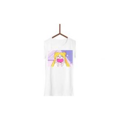 Koszulka Happy Sailor Moon Damska. Czarne koszulki damskie Failfake, s, bez wzorów, bez kołnierzyka. Za 130,00 zł.