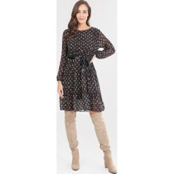 Czarno-Beżowa Sukienka Ysertarish. Czarne sukienki damskie Born2be, s, bez wzorów, bez kołnierzyka, bez rękawów, mini. Za 129,99 zł.