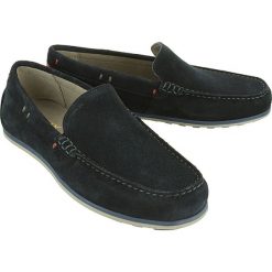 GEOX U824LA MARVIN A 00022 C4002 navy, półbuty męskie. Niebieskie półbuty męskie Geox, bez wzorów, ze skóry, bez zapięcia. W wyprzedaży za 307,90 zł.