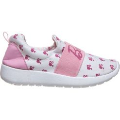 Sneakersy w kolorze jasnoróżowo-białym. Różowe trampki dziewczęce Barbie, Miss Sixty, z aplikacjami, bez zapięcia. W wyprzedaży za 65,95 zł.
