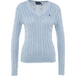 Polo Ralph Lauren KIMBERLY Sweter chambray. Niebieskie swetry klasyczne damskie marki Polo Ralph Lauren, xl, z bawełny. W wyprzedaży za 382,85 zł.