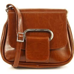 Skórzana torebka damska listonoszka camel DAN-A T358 - camel. Brązowe listonoszki damskie ze skóry. Za 179,99 zł.