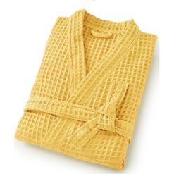 Szlafroki damskie: Szlafrok kimono z tkaniny tloczonej w plastry miodu SCÉNARIO